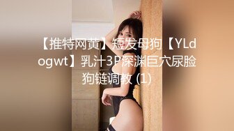 【推特网黄】短发母狗【YLdogwt】乳汁3P深渊巨穴尿脸狗链调教 (1)