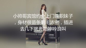 小帅哥宾馆约个上门兼职妹子，身材很苗条阴毛浓密，插进去几下就开始呻吟浪叫